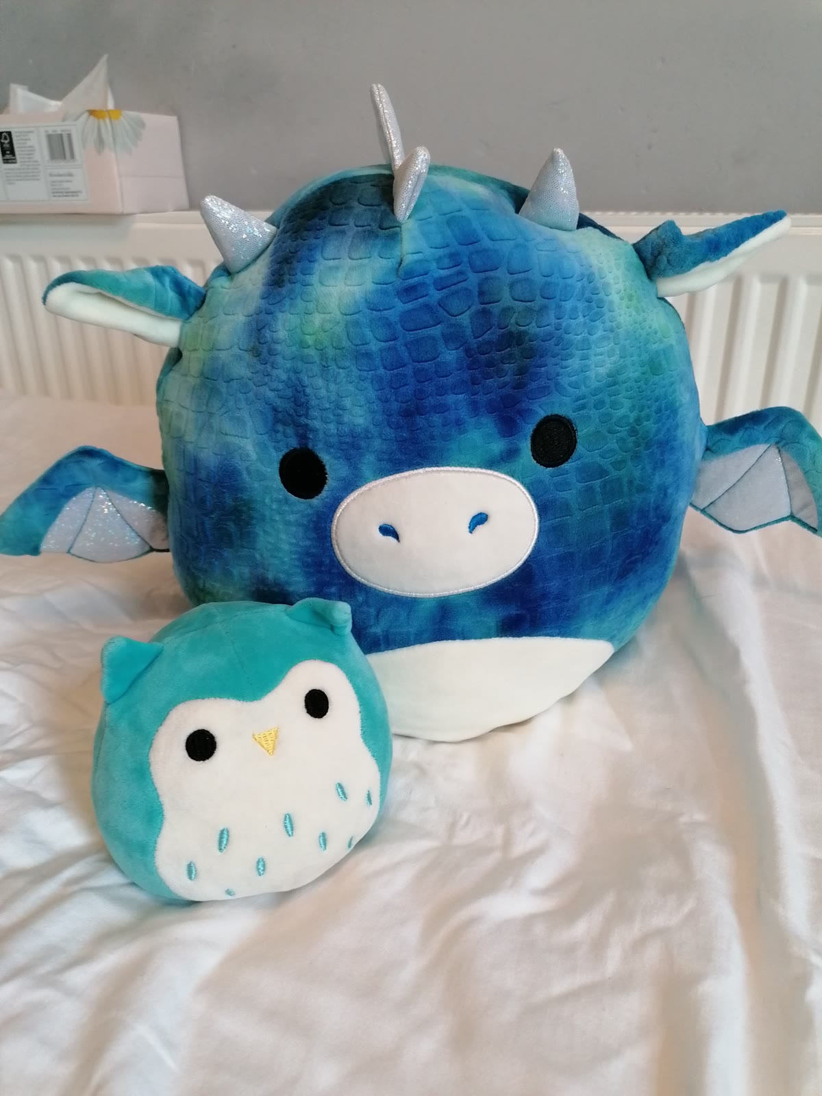 Baby Owl and Big Dragon together
